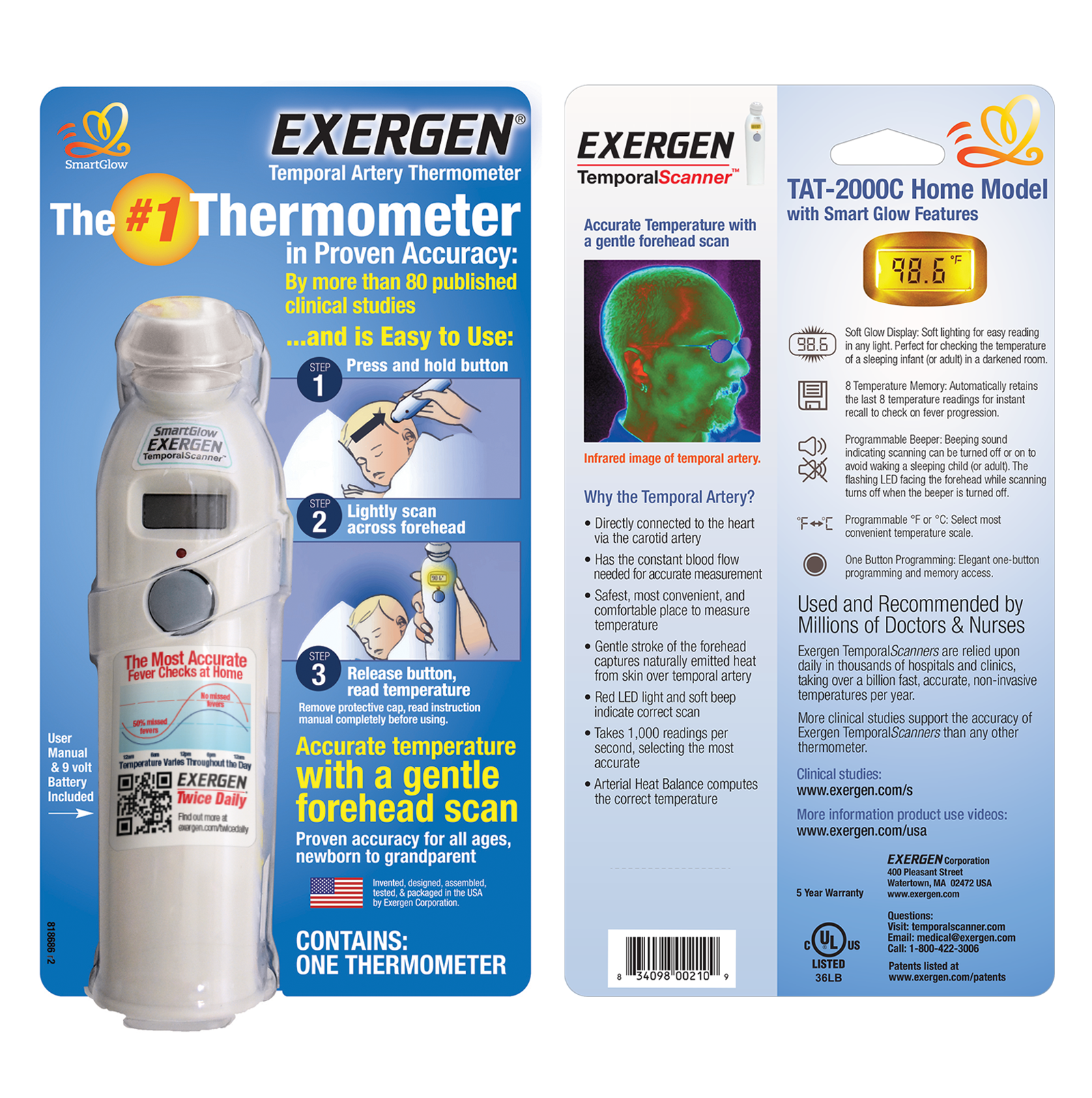 Exergen Temporal Artery Baby Thermometer TAT-2000C 