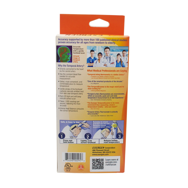 TAT-2000C Temporal Artery Home Thermometer with SafetyScan Caps - Image 5