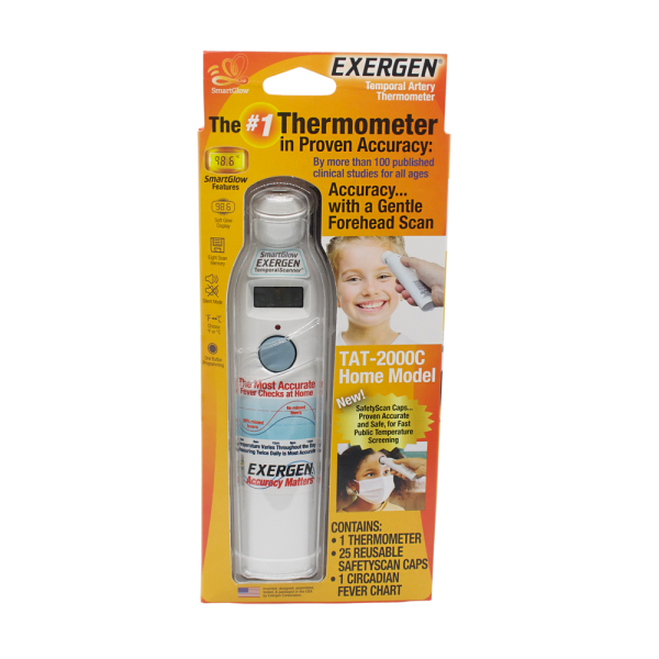 TAT-2000C Temporal Artery Home Thermometer with SafetyScan Caps - Image 3