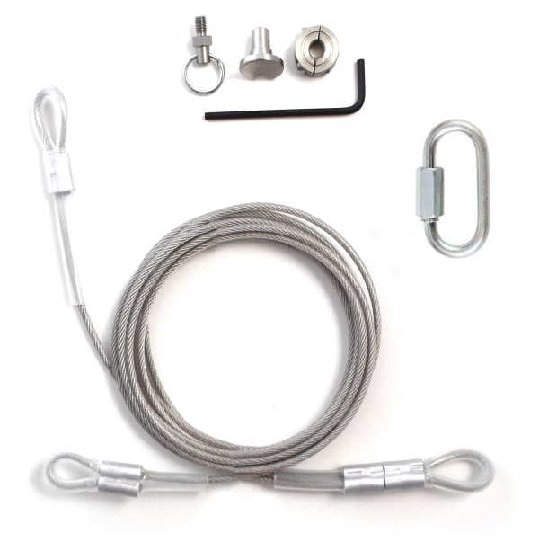 6' Vinyl Covered Steel Cable with Quick Link
